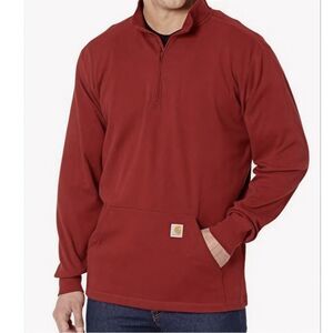 Carhartt Men's Red Zip Up Sweater
